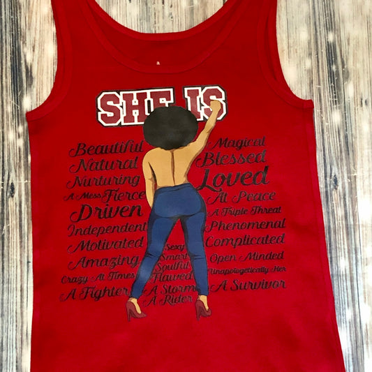 She is...Red tank