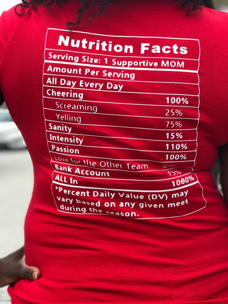 Gymnastics Mom -Nutritional Facts