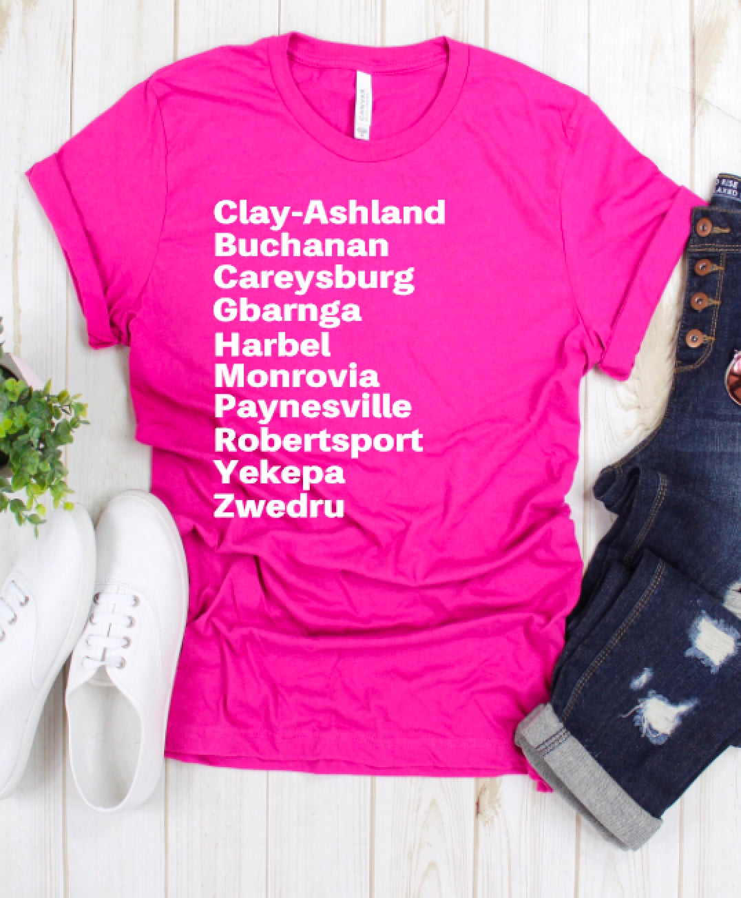 Liberian Cities Tee - PINK